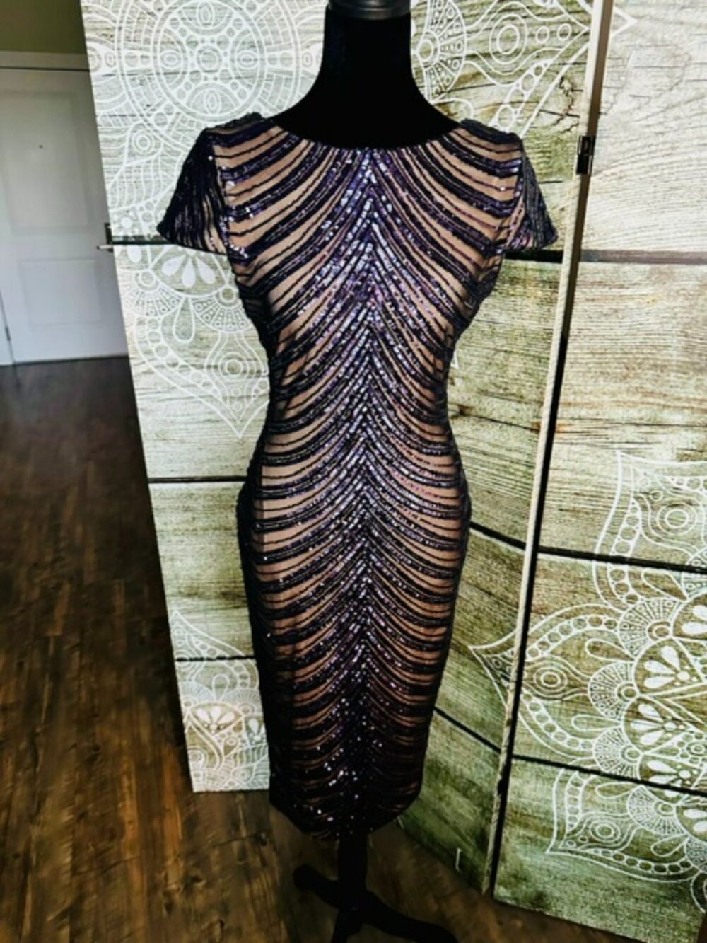 Dress the Population Sequin Midi Dress
